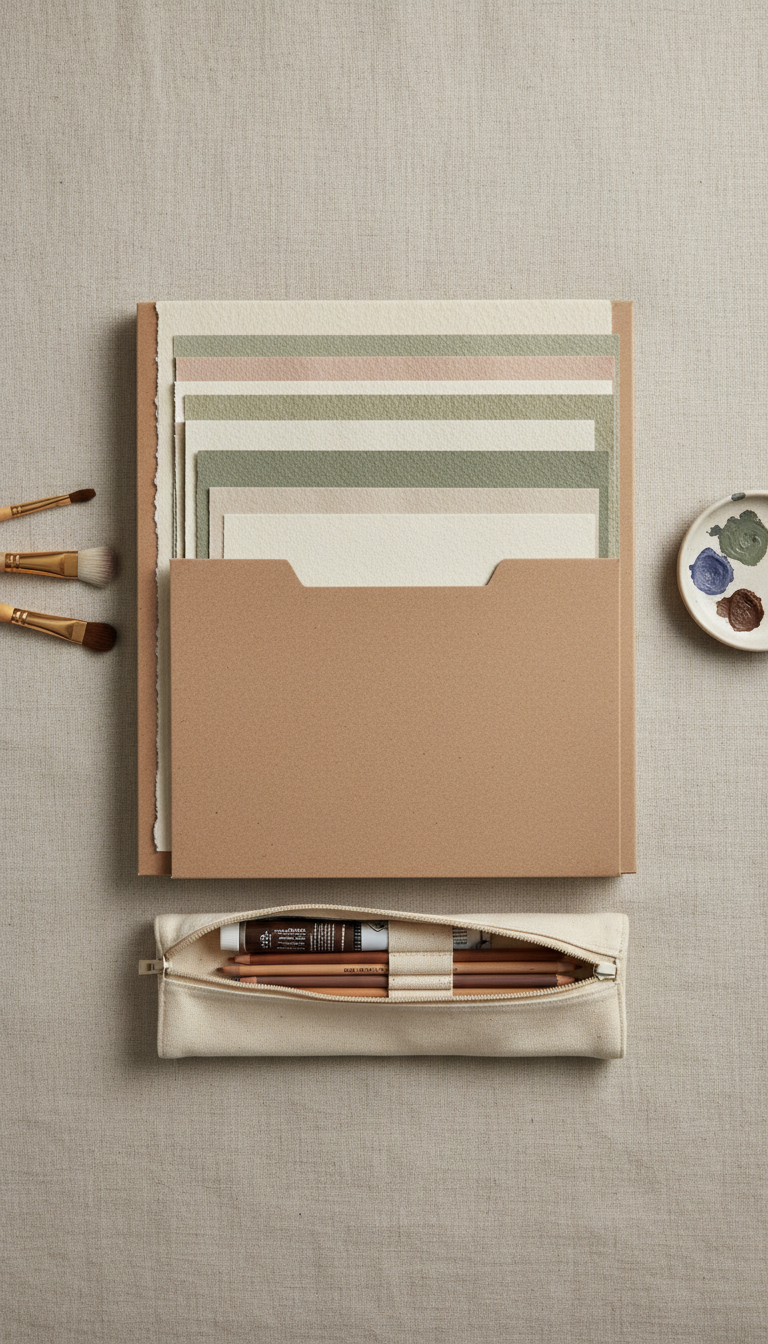 Textured Drawing Paper Set in Folder